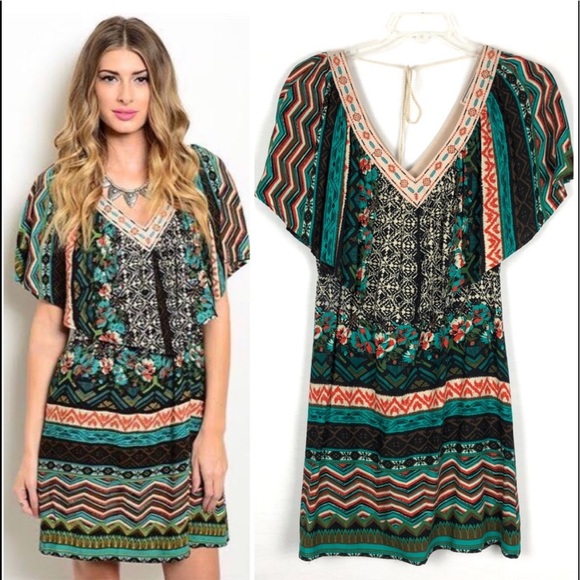 Flying Tomato Dresses & Skirts - Flying Tomato Aztec Boho Dress ID12766